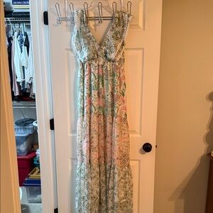 House of Harlow 1960 Mint Floral Maxi Dress